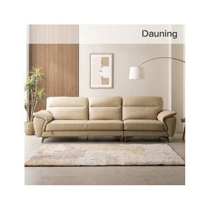 다우닝 블리제 4인 전체 천연가죽 소파 (색상:진그레이)