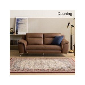 다우닝 몬트 3인 전체 천연가죽 소파 (색상:그레이)